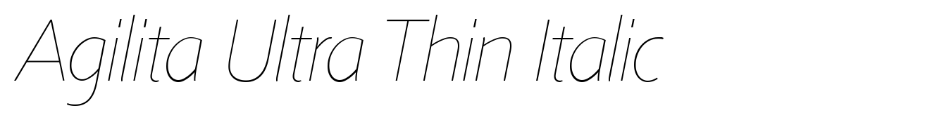 Agilita Ultra Thin Italic